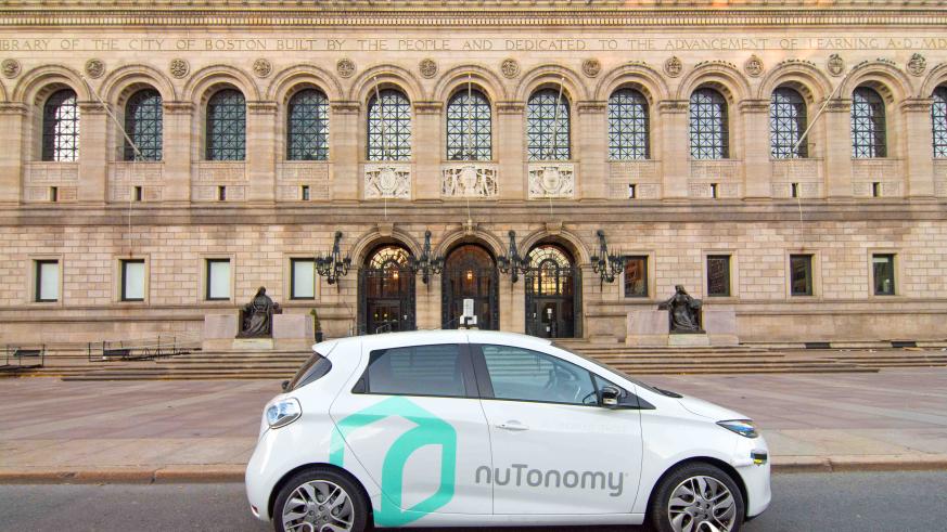 A nuTonomy self-driving car in Boston